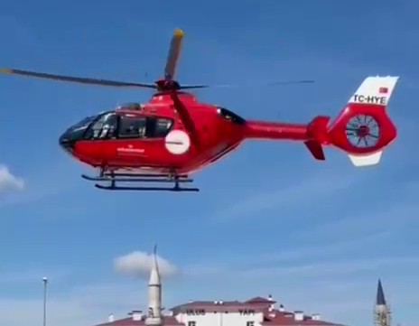 VİDEOLU HABER : Hasta çocuk, ambulans helikopterle Ankara’ya sevk edildi