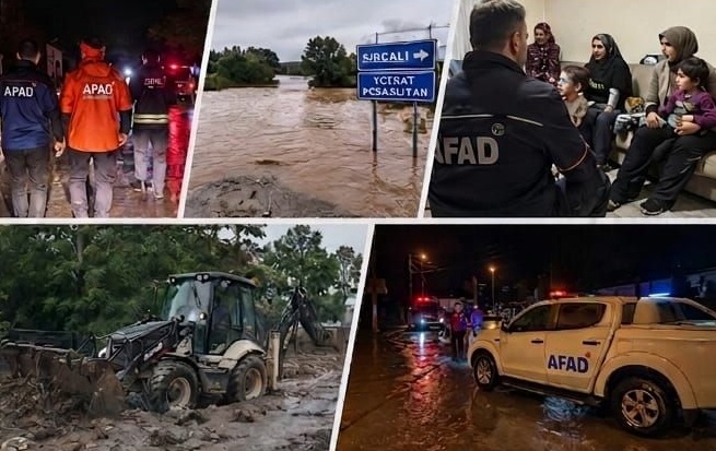 Şiddetli yağış sel ve su baskınlarına neden oldu